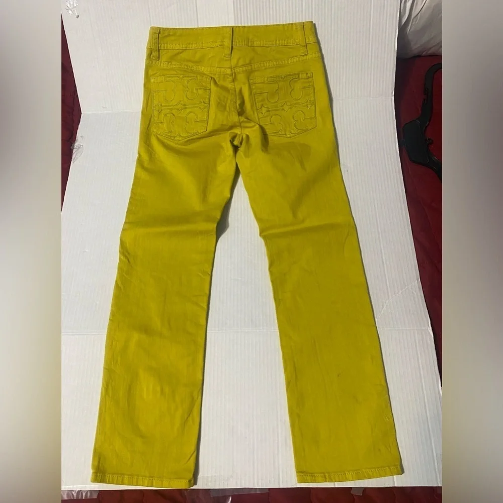 Tory Burch Women's Lime Straight Leg Jeans
